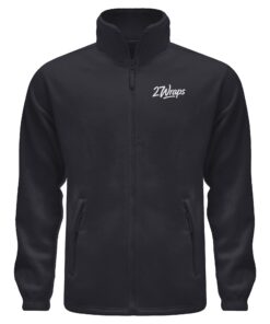 27Wraps Curved Fleecejacke für Karpfenangler: warme, bequeme Angler Fleecejacke mit Stick. Besondere Fleecejacke zum Angeln in Schwarz. Ein besonderes Geschenk für Karpfenangler.