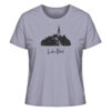 Lake Bled Damen Angler T-Shirt für alle Karpfenanglerinnen in lavendelfarben. Damen Anglerbekleidung, Damen Angel Shirts und mehr!