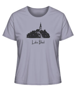 Lake Bled Damen Angler T-Shirt für alle Karpfenanglerinnen in lavendelfarben. Damen Anglerbekleidung, Damen Angel Shirts und mehr!