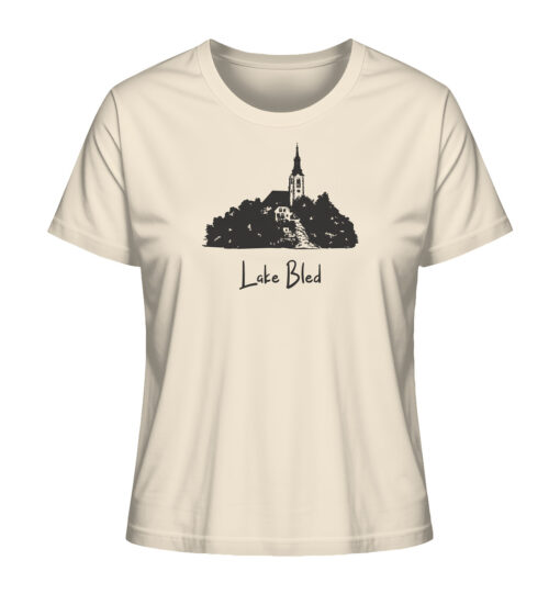 Lake Bled Damen Angler T-Shirt für alle Karpfenanglerinnen in naturweiß. Damen Anglerbekleidung, Damen Angel Shirts und mehr!