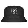 Carp Fishing for Life Bucket Hat für Karpfenangler in schwarz: Anglerhut mit Stick für Karpfenangler. Besonderer Fischerhut aus Bio-Baumwolle mit elegantem Karpfen Stick. Ein toller Hut für Angler - ideal auch als Angler Geschenk.