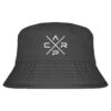 Carp Bucket Hat für Karpfenangler in graphite grey: Anglerhut mit Stick für Karpfenangler. Besonderer Fischerhut aus Bio-Baumwolle mit tollem CARP Stick. Ein toller Hut für Angler - ideal auch als Angler Geschenk.