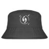 Carp Fishing for Life Bucket Hat für Karpfenangler in graphite grey: Anglerhut mit Stick für Karpfenangler. Besonderer Fischerhut aus Bio-Baumwolle mit elegantem Karpfen Stick. Ein toller Hut für Angler - ideal auch als Angler Geschenk.