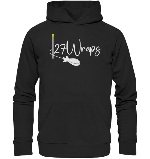 27Wraps Spod Logo Premium Hoodie für Karpfenangler im eleganten Schwarz. Hochwertige Angler Bekleidung hier bestellen.