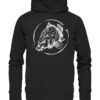 Schwarzer Bio Karpfen Hoodie für Angler: Carp Hoodie für Karpfenangler. Ein tolles Angler Geschenk.