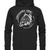 Carphunter Angler Hoodie schwarz mit elegantem Karpfendesign für Karpfenangler. Personalisierter Karpfen Hoodie für Angler. Ein tolles Geschenk für Angler.