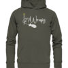 27Wraps Spod Logo Premium Hoodie für Karpfenangler im klassischen Olivgrün. Hochwertige Angler Bekleidung hier bestellen.