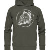 Olivgrüner Bio Karpfen Hoodie für Angler: Carp Hoodie für Karpfenangler. Ein tolles Angler Geschenk.