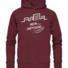 Bio Urban Carpfishing City Hoodie für Karpfenangler: burgundroter Karpfen Hoodie für Angler. Ein tolles Angler Geschenk.