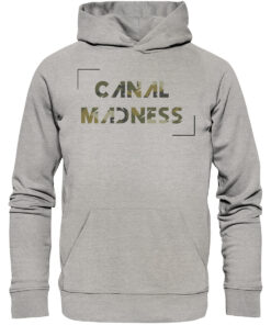 Canal Madness Premium Hoodie für Karpfenangler in hellgrau. Hochwertige Hoodies fürs Karpfenangeln am Kanal hier bestellen.