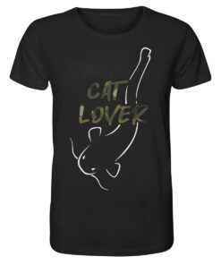 Bio Catfish Lover Wels T-Shirt für Welsangler in schwarz mit Welsdesign und Schriftzug. Ein tolles Geschenk für Wels Angler. Wels Shirts für Angler.