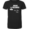 Lustiges Angler T-Shirt für Karpfenangler: schwarzes Bio T-Shirt für Angler mit lustigem Druck: Meine Follower Brassen! Ein lustiges Geschenk für Angler.