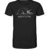 Karpfenangeln vom Boot: das Boatlife Karpfen Shirt für Karpfenangler. Ein tolles Geschenk für Angler. Bio Angler T-Shirt in Schwarz bestellen.