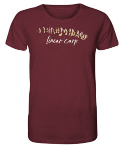 Bio Linear Carp Shirt für Karpfenangler: burgundrotes Karpfen Shirt für Angler. Ein tolles Geschenk für Angler.