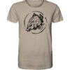 Bio Karpfen Shirt für Karpfenangler: sandfarbenes Carp Shirt für Angler. Ein tolles Angler Geschenk.