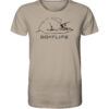 Karpfenangeln vom Boot: das Boatlife Karpfen Shirt für Karpfenangler. Ein tolles Geschenk für Angler. Bio Angler T-Shirt in Sandfarben bestellen.