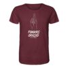Fingers Crossed T-Shirt für Karpfenangler: ein cooles Karpfen Shirt für Karpfenangler mit Rückendruck in weinrot. Ein elegantes T-Shirt zum Karpfenangeln und eine besondere Geschenkidee für Karpfenangler.