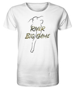 Bio Wels T-Shirt für Welsangler in weiß mit Wels Silhouette. Ein tolles Geschenk für Wels Angler. Wels Shirts für Angler.