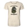 Nicht gestresst, nur unterangelt Wels T-Shirt für Welsangler: ein lustiges Wels Shirt für Angler mit Spruch in naturweiß. Ein besonderes Waller T-Shirt und eine tolle Geschenkidee für Welsangler.