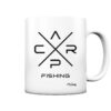 Carp Fishing Tasse mit elegantem Karpfen Druck. Perfekt als Geschenk für Angler - die Tasse für Karpfenangler.
