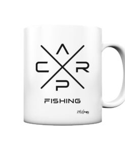 Carp Fishing Tasse mit elegantem Karpfen Druck. Perfekt als Geschenk für Angler - die Tasse für Karpfenangler.