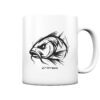 Urban Carp Tasse mit elegantem Karpfen Druck. Perfekt als Geschenk für Angler - urbane Tasse für Karpfenangler.
